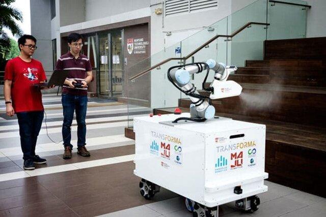 ساخت روبات ضدعفونی کننده در سنگاپور